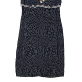 Womens Shift Dress Blue Spotted Sleeveless Midi M