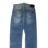 GUESS JEANS Womens Jeans Blue Regular Straight Stone Wash W31 L34