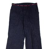 DKNY Womens Jeans Blue Regular Wide-Leg W32 L32