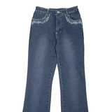 LANG LANG SILANG Womens Jeans Blue Regular Bootcut Stone Wash W24 L29