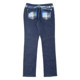 ASHIGARU Womens Jeans Blue Regular Straight W32 L33