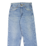 CARHARTT Fleece Lined Workwear Mens Jeans Blue Straight Stone Wash W28 L29