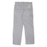 CARHARTT Workwear Mens Jeans Grey Relaxed Tapered W33 L30