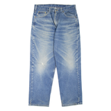 CARHARTT Blanket Lined Workwear Mens Jeans Blue Tapered Stone Wash W35 L30