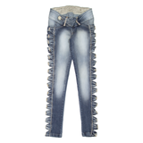 CARPAM Womens Jeans Blue Slim Skinny Stone Wash W26 L32