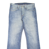 CARHARTT Workwear Mens Jeans Blue Relaxed Bootcut Stone Wash W33 L32