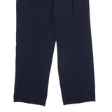 BRUNO SAINT HILAIRE Pleated Mens Trousers Blue Straight 90s Wool W39 L29