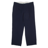 BRUNO SAINT HILAIRE Pleated Mens Trousers Blue Straight 90s Wool W39 L29