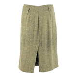 DUO Womens Pencil Skirt Brown Midi Striped UK 10