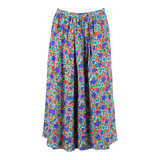 COUTURE LIELENA BERN Womens Pleated Skirt Blue Midi Floral S