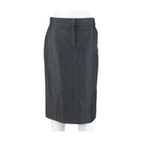 LOUIS VUITTON Womens Straight Skirt Blue Midi Corduroy M