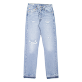 LEVI'S 501 BIG E Jeans Distressed Womens Blue Straight Stone Wash W26 L30