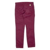 CARHARTT Mens Trousers Purple Regular Skinny W33 L32