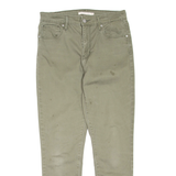 LEVI'S Womens Trousers Green Regular Skinny W29 L27