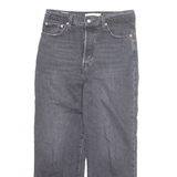 LEVI'S Womens Jeans Black Regular Straight W29 L27