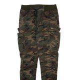 H&M Camo Cargo Jogger Style Mens Trousers Green Regular Tapered W28 L31