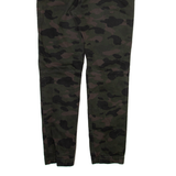 H&M Camo Mens Trousers Green Regular Tapered W30 L29