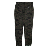 H&M Camo Mens Trousers Green Regular Tapered W30 L29