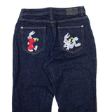 LOONEY TUNES Mens Trousers Blue Regular Straight W31 L21