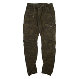 FSBN Camo Cargo Mens Trousers Green Regular Tapered W30 L31