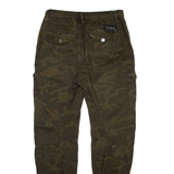 FSBN Camo Cargo Mens Trousers Green Regular Tapered W30 L31