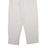 GARRY Womens Trousers Beige Relaxed Tapered Linen W28 L29