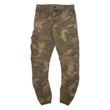 URBAN CLASSICS Camo Cargo Mens Trousers Green Regular Tapered W28 L29