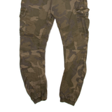 URBAN CLASSICS Camo Cargo Mens Trousers Green Regular Tapered W28 L29