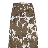 BERSHKA Cargo Womens Trousers Brown Regular Straight W26 L32