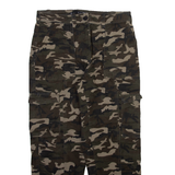AMISU Camo Cargo Womens Trousers Green Relaxed Tapered W30 L26