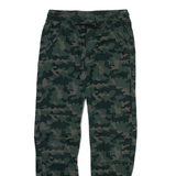 Camo Jogger Style Mens Trousers Green Regular Tapered W26 L26