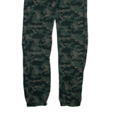 Camo Jogger Style Mens Trousers Green Regular Tapered W26 L26