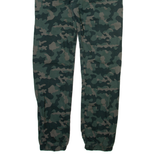 Camo Jogger Style Mens Trousers Green Regular Tapered W26 L26