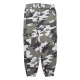 Camo Cargo Mens Trousers Grey Regular Tapered W28 L26