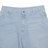 WRANGLER Carpenter Denim Mens Workwear Shorts Blue L W35