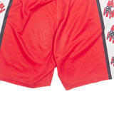 SAVAGE Mens Sports Shorts Red Relaxed XL W32