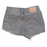 LEVI'S Cut Off 501 Womens Denim Shorts Black S W28