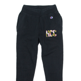 CHAMPION REVERSE WEAVE HCC Mens Joggers Black Tapered S W24 L27