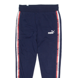 PUMA Womens Track Pants Blue Skinny UK 6 W28 L27