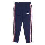 PUMA Womens Track Pants Blue Skinny UK 6 W28 L27