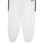 PUMA Mesh Lined Mens Track Pants White Tapered 2XL W31 L34