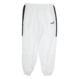 PUMA Mesh Lined Mens Track Pants White Tapered 2XL W31 L34
