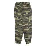 H&M DIVIDED Camo Cargo Womens Trousers Green Slim Tapered W26 L28