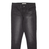 LEVI'S 710 Womens Jeans Black Slim Skinny Stone Wash W34 L30