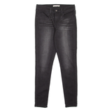 LEVI'S 710 Womens Jeans Black Slim Skinny Stone Wash W34 L30