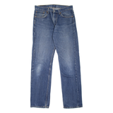 LEVI'S 505 Jeans Mens Blue Regular Straight Stone Wash W32 L34