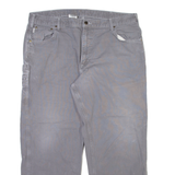 CARHARTT Carpenter Mens Trousers Grey Loose Straight W42 L30