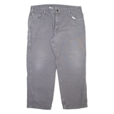 CARHARTT Carpenter Mens Trousers Grey Loose Straight W42 L30