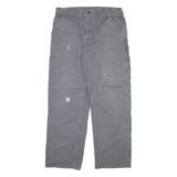 CARHARTT Carpenter Mens Trousers Grey Relaxed Straight W36 L32