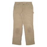 CARHARTT Carpenter Womens Trousers Beige Regular Straight W30 L31